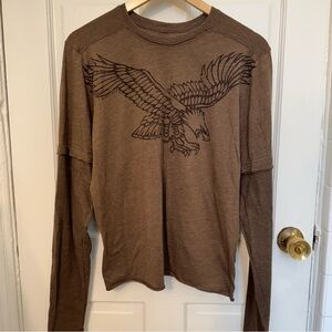 Positano Brown Eagle Two Layer Thermal Long Sleeve